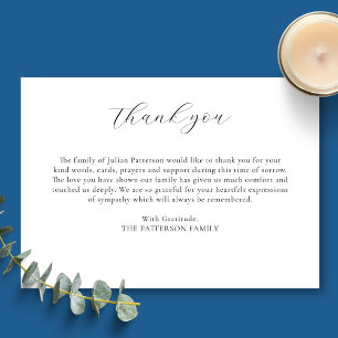 Script simple Votre message Carte de remerciements