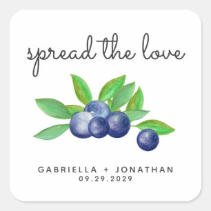 Script Spread The Love Blueberry Jam  Favor Tags