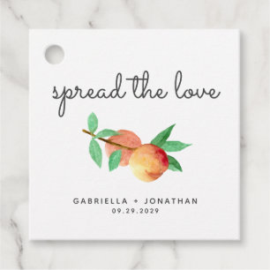 Script Spread The Love Peach Jam Favor Tags