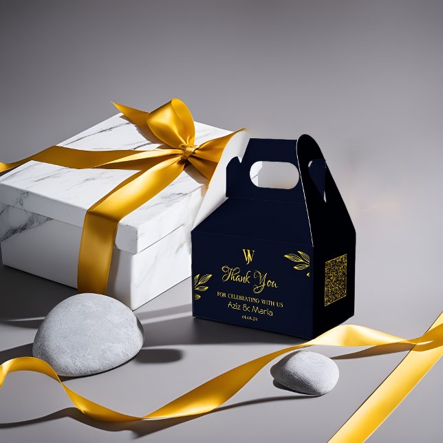 script stylish elegant Favour Box with dark blue  (Creator Uploaded)