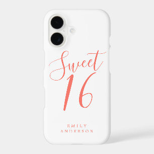 Script Sweet 16 Corail Blanc 16e Anniversaire