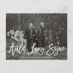 Script syne Auld Lang Carte photo du Nouvel An