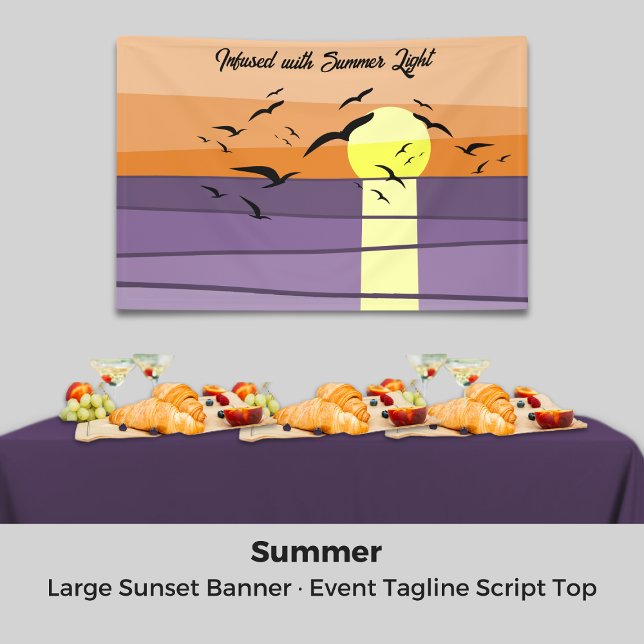 Script Tagline Top ・ Grande Bannière Sunset (Event Tagline Script Top · Large Sunset Banner)