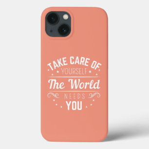 Script Take Care Of Yourself Awareness Prevention iPhone 13 Case