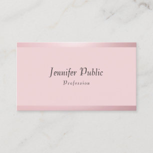 Script Template Rose Gold Modern Elegant Trendy Business Card