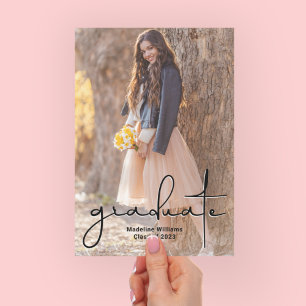 Script tendance Deux Faire-part de graduation phot