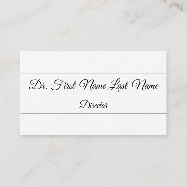 Script Text Director Profile Card (Front)