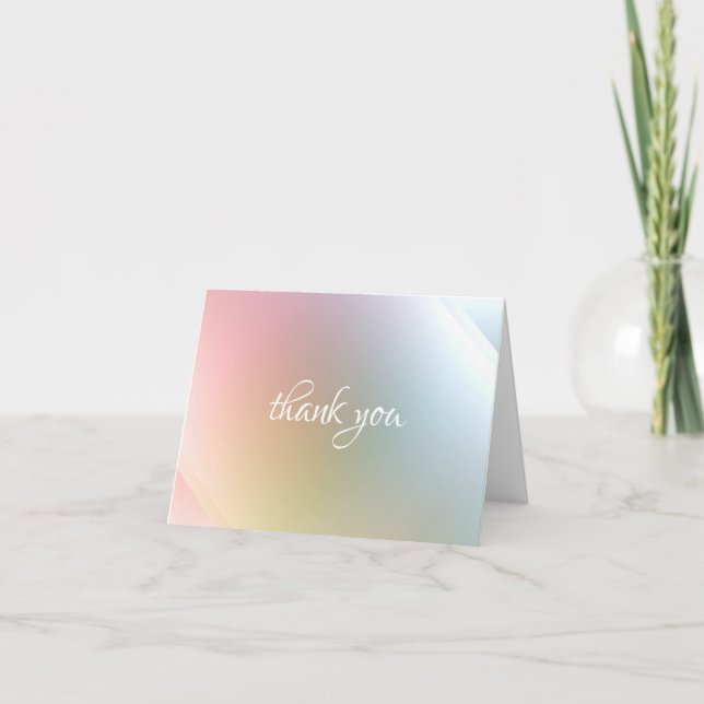Script Thank You Modern Abstract Colourful Templat Card (Front)