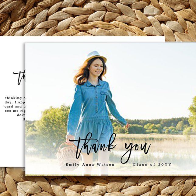 Script Thank You Photo Graduation Postcard (Creator Uploaded)