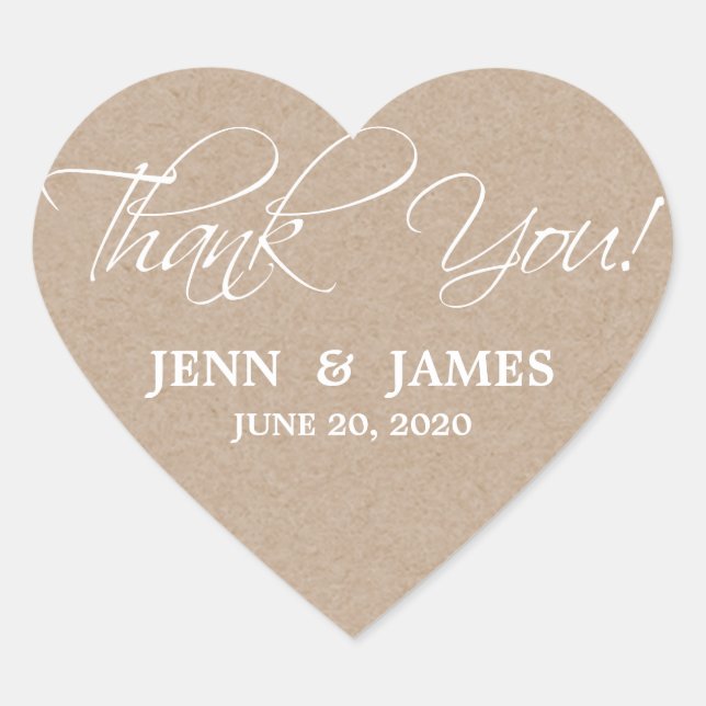 Script Thank You Wedding Favour Labels (Front)