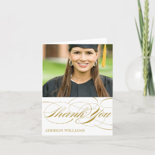 SCRIPT THANKS   GRADUATION THANK YOU CARD