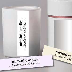 Script Thin Candle Tamper-Proof Seal Label
