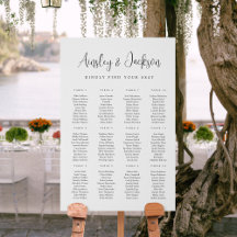 Script Title EDITABLE COLOR Seating Chart Canvas
