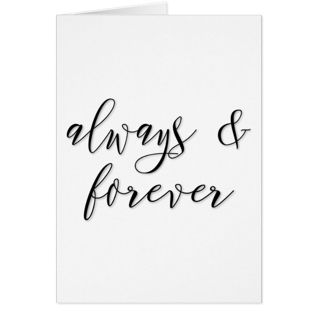 script toujours & pour toujours carte de voeux (Devant)