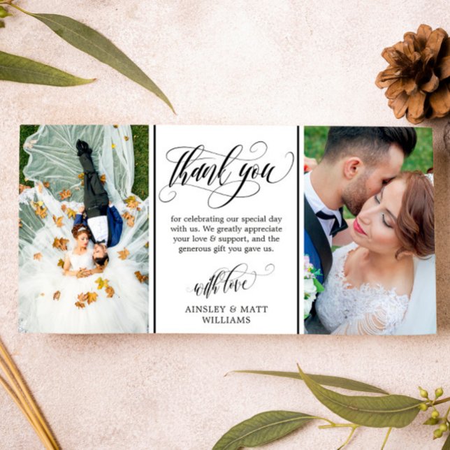 Script tourbillonnant Deux Photos Mariage Merci (Créateur téléchargé)
