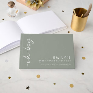 Script tourné Sage Oh Boy Baby shower Livre d'invi