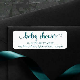 Script Turquoise simple   Adresse bleu foncé-vert