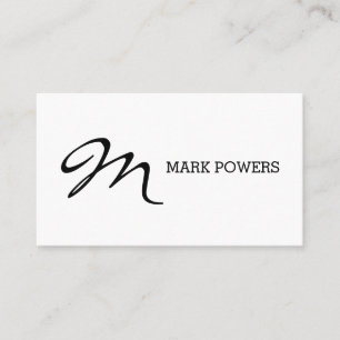 Script Type Monogram Appointment Card