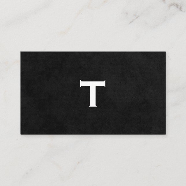 Script Type with Monogram Business Card (Front)