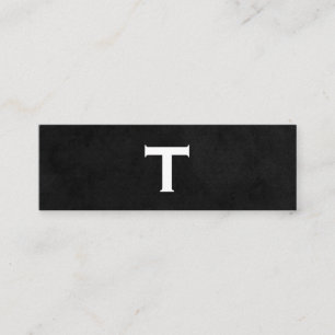 Script Type with Monogram Mini Business Card