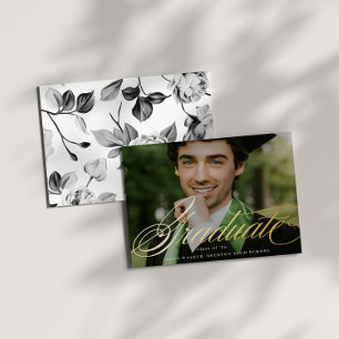 Script Typography Graduate Announcement Photo Card
