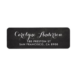 Script Typography on Rustic Faux Chalkboard