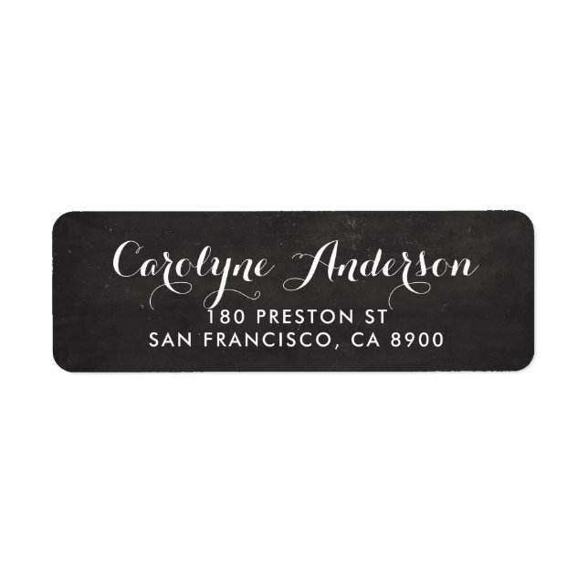 Script Typography on Rustic Faux Chalkboard (Front)