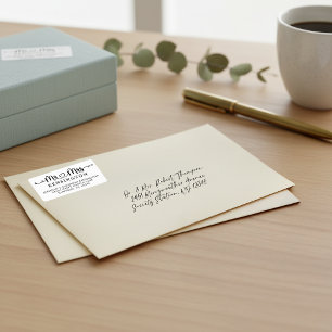 Script Typography Personalized Mr Mrs Wedding Label