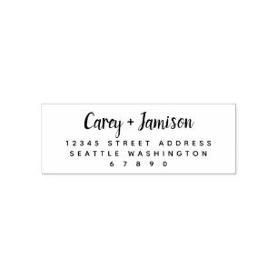 Script Typography Personalized Return Address Self-inking Stamp
