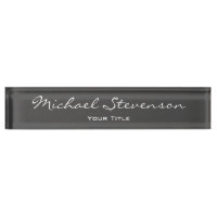 Script unique Gris tendance élégante plaque signal