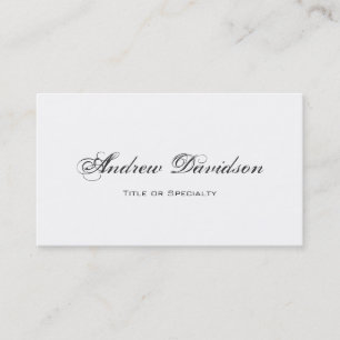Script vintage Carte de visite simple propre