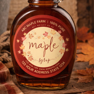 Script Vintage maple syrup labels