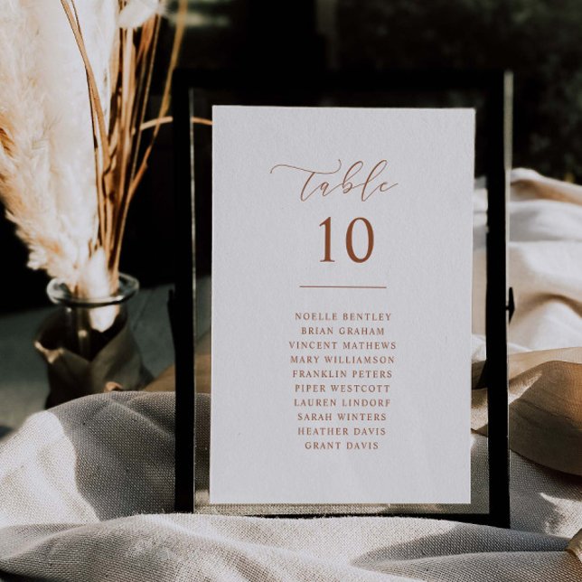 Script Wedding Table Number Reception Card Sign (Creator Uploaded)