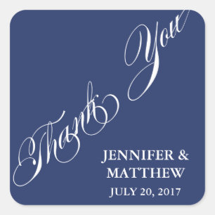 SCRIPT WEDDING THANK YOU LABELS