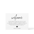 Script Wedding Welcome Bag Insert Card