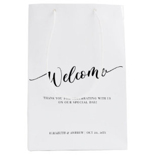 Script Wedding Welcome   Thank You Gift Bag