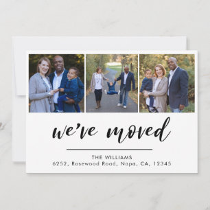 Script We've Moved 3 Photo Moving Announcement