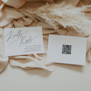 Script Whimsical   Carte RSVP de code QR horizonta
