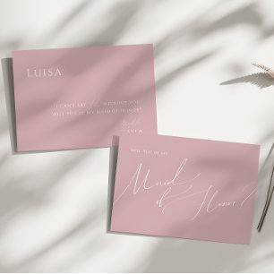 Script Whimsical   Dusty Rose carte d'honneur