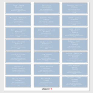 Script Whimsical Mariage bleu Étiquette de adresse