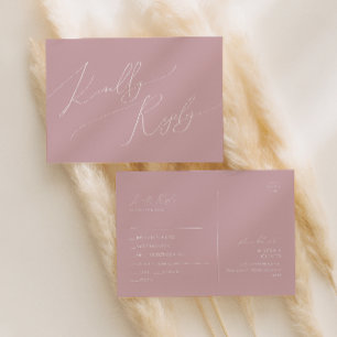 Script Whimsical Menu Rose Choix de carte postal