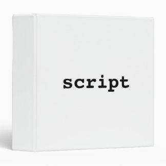 Script White Binder