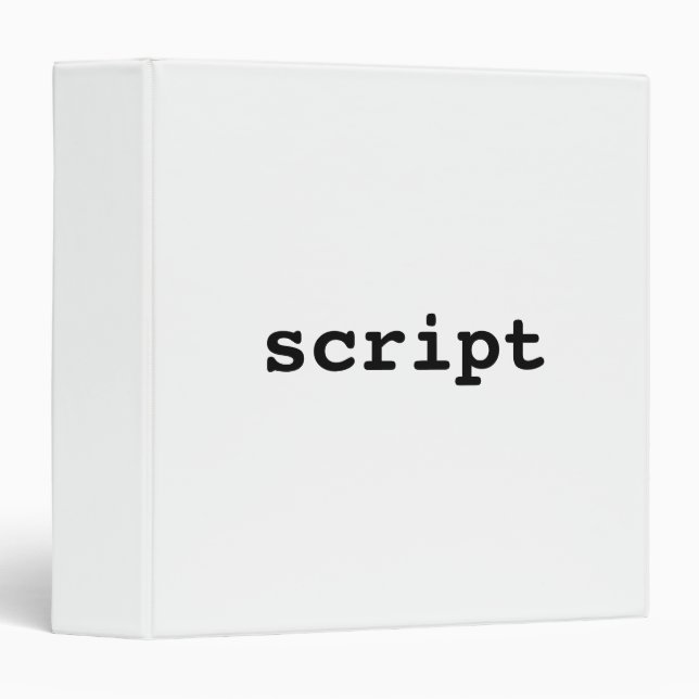 Script White Binder (Front/Spine)