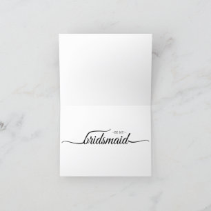 Script Will You Be My Bridesmaid Proposal Card