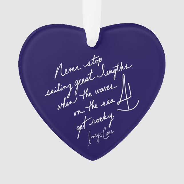 Scripté À La Main N'Arrêtez Jamais La Voile Coeur  (devant)