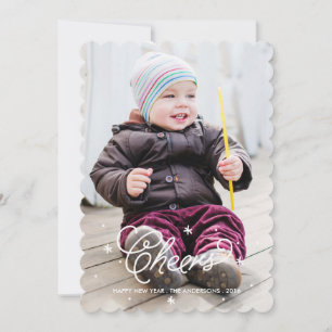 Scripted Cheers New Year Photo Card