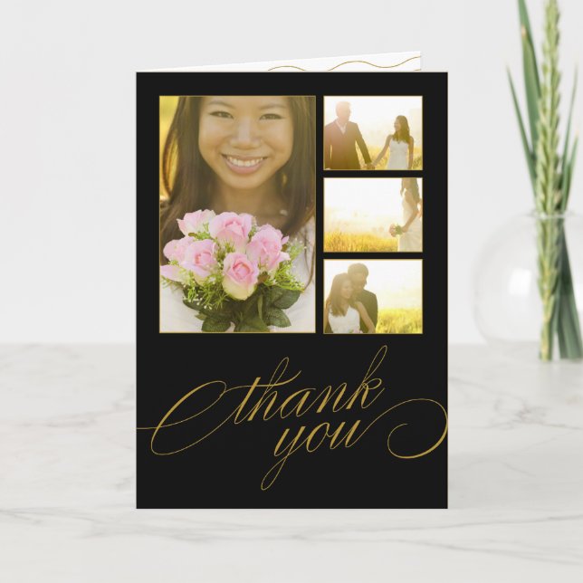 SCRIPTED COLLAGE | WEDDING THANK YOU CARD (Front)