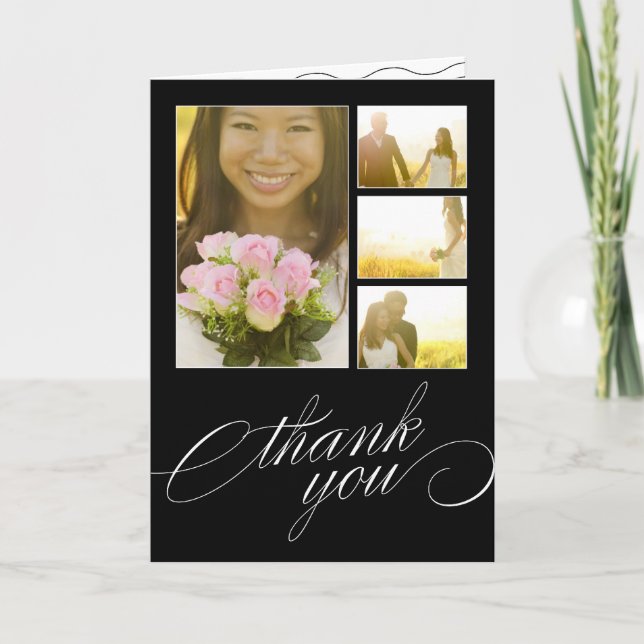 SCRIPTED COLLAGE | WEDDING THANK YOU CARD (Front)