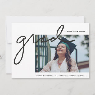Scripted Grad Graduation Announcement