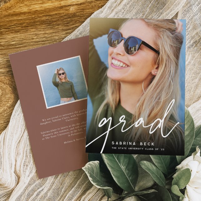 Scripted Grad | Photo Graduation Announcement (Creator Uploaded)